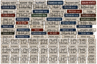 Czech street name signs