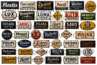 Czech advertising signs
