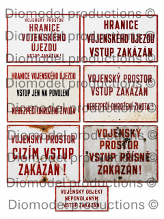 Czech ČSLA / AČR area signs small set