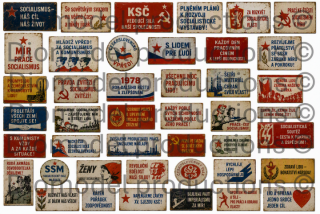 Czech socialism propaganda signs