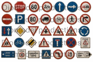 Czech traffic signs 60‘s – 80‘s mix