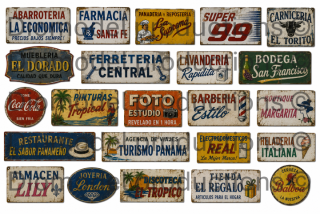 Panama 1989 shop signs