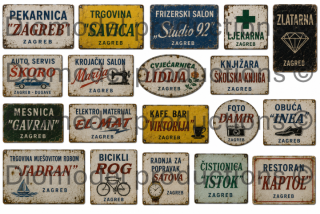 Zagreb 1992 shop signs