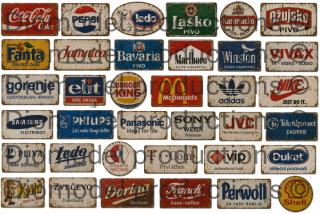 Zagreb 1992 advertising signs