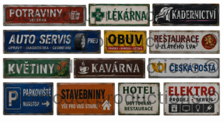 Czech modern commercial signs