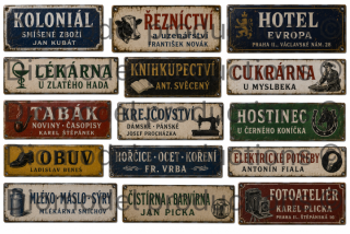 Czech Prague commercial signs