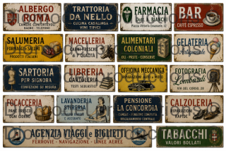Italian commercial signs