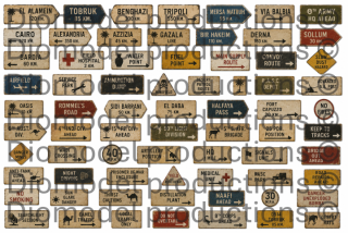 Army directional signs North Africa