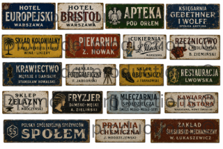 Polish shop signs