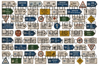 UN Sarajevo directional signs