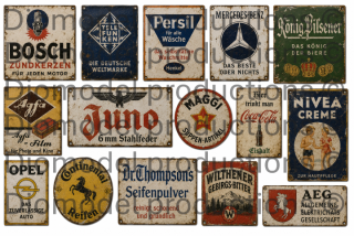 German advertising signs 