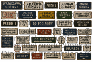 Polish train station signs