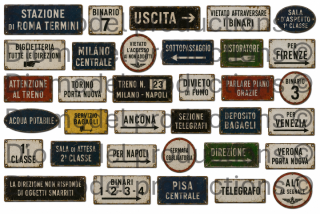 Italian train station signs