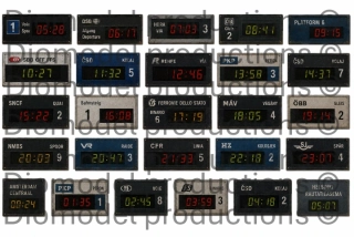 European train station digital clock