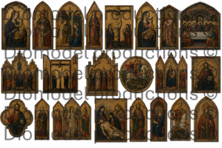 Historical gothic paintings