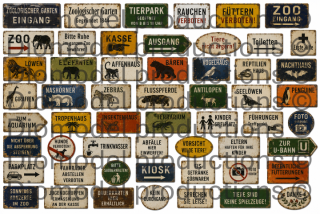 German ZOO signs