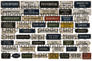 Dutch office buildings signs
