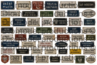 Polish office buildings signs
