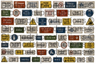 Czech factory informations signs 50‘s – present