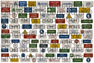 Czech factory informations signs 50‘s – present 2