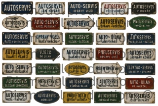 Czech car service signs