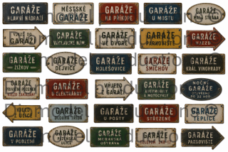 Czech garage signs
