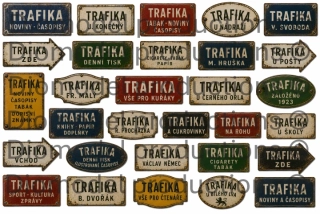Czech newsstand signs