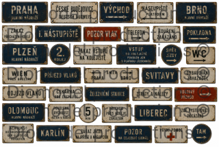 Czech train station signs