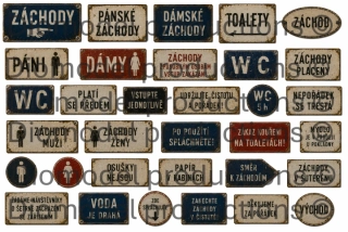 Czech public toilet signs