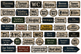 German public toilet signs